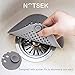 NOTSEK Shower Drain Covers, Silicone Tube Drain Hair Catcher Stopper with Sucker for Bathroom Kitchen, Rubber Bathtub Sink Strainer Plug Filter Trap Home Drain Protectors (Grey)