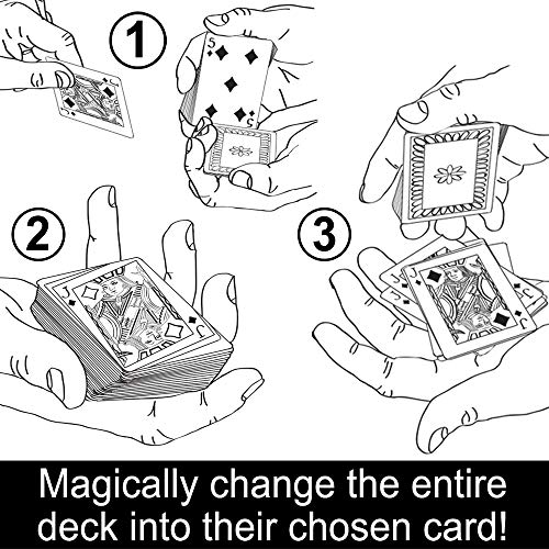 Magic Makers Svengali Deck- Easy Magic Card Trick Kit - Assorted Red or Blue Back Includes 10 Bonus Tricks Online