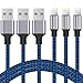 ANTAOLE Nylon Braided iPhone charger 3Pack 6Feet USB Fast Charging Power Cord High Speed Data Sync Cable Extra Long Tablet Connector Compatible with iPhone XS MAX/XS/XR/X/8/7/6s/6/plus/SE/5S/5C/iPad