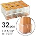 LimBridge Chair Leg Wood Floor Protectors, Chair Feet Glides Furniture Carpet Saver, Silicone Caps with Felt Pads #8, Square Length 1-1/4