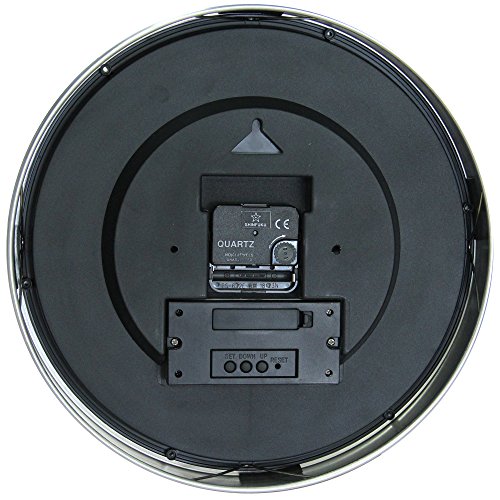 HITO 12 Inches Silent NonTicking Modern Wall Clock w/Aluminum Frame, Acrylic Front Cover, Date