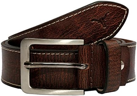 Hidekraft Brown Genuine Leather Casual Belts For Men Stylish Leather Belt Jeans Belt 38 mm Full Grain Leather