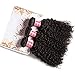 Nadula 8A Unprocessed Brazilian Curly Virgin Human Hair with Free Part Lace Closure Pack of 4 Remy Human Hair Natural Color (16 18 20+14closure)