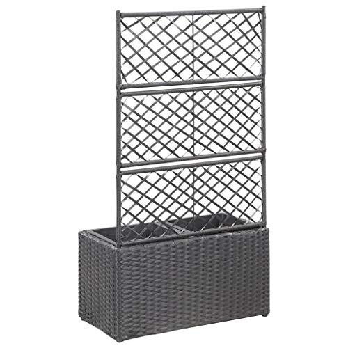 vidaXL Hochbeet mit Rankgitter 2 Töpfe Pflanzkübel Pflanzkasten Blumenkübel Spalier Gartenspalier Rankhilfe Rankkasten… – Bild 7