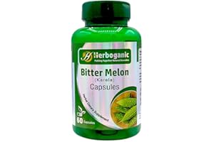 HERBOGANIC Bitter Melon (Karela) Capsules | 100% All Natural 60 Capsules Vegetarian Daily Supplement Beneficial