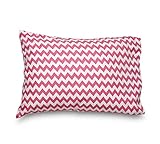 Colorful Pink Chevron Queen Pillowcase Set Breathe 50% Better Than Cotton and Are Made from Super Soft High Quality Microfiber That Is as Soft as 1500 Thread Count Cotton and Will Not Ball Up, Shrink or WrinkleDurability