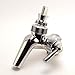 Perlick 690SS Stainless Steel Flow Control Draft Beer Faucet with Pull Back Creamer Action and Tap Handle