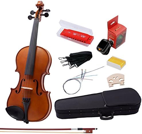 Full Size Violin Outfit Music 4/4 Handcrafted Natural Acoustic ViolinSet- Matte Antique