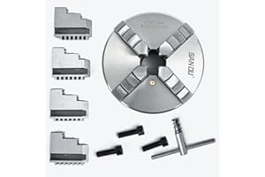 YINMAO 5 Inch 4 Jaw Lathe Chuck 125MM SANOU 4 Jaw Self-Cening Chuck K12-125 Manual Metal Lathe Chuck 4 Jaw