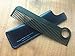 Chicago Comb Model 1 Carbon Fiber Comb + Midnight Blue Horween leather sheath, Made in USA, ultimate pocket and travel comb, ultra smooth strong & light, anti-static, premium American leather sheath