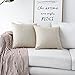 Home Brilliant Linen Pillow Covers 18x18 Set of 2 Burlap Decorative Beige Throw Pillows Cover for Couch Living Room, 18 x 18 inches, Light Linen