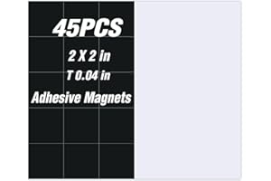 CHUNNIAO 2x2 Magnets with Adhesive Backing - Square Stickers for Picture Fridge Magnets,Classroom Decorations- Teacher Must Have - Teacher Supplies,Small Sheet Thickness 1/25",45 Pack