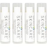 Sacred Shea Skincare Organic Unscented Natural Moisturizing Lip Balm, Natural Lip Repair, Healing Organic Fragrance-Free Shea