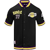 Pro Standard Mens NBA Los Angeles Lakers Luka Doncic #77 Classic Player Button Down Black/Purple L