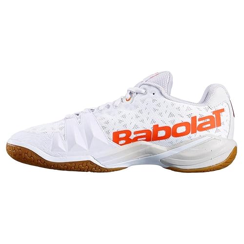 Babolat Men's Shadow Tour Badminton Shoes, White/Grey, (US Size