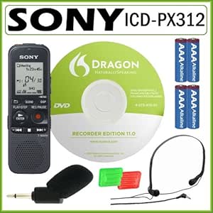 Amazon.com: Sony ICD-PX312 Digital Flash Voice Recorder/Dragon