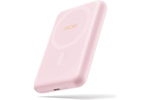 QECVEC Mag-Safe Power Bank - 10000mAh Magnetic Portable Charger with 15W Wireless Fast Charging & 20W PD Wired Charging, Comp
