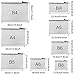 JPSOR 16pcs Black Zipper File Bags,Zipper Pouch 8 Sizes, for Office and Travel Organization