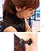 A Pair Fashion Cute Black Rhinestone Crystal Bowknot Bow Tie Stud Earring
