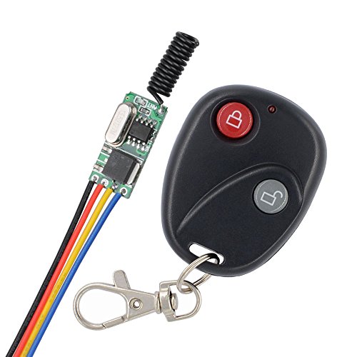 Wireless Light Switch Remote Control, 5V 12V Micro Receiver in 433MHZ, Mini RF Wireless Receiver with Transmitter Used for Led Light, Power Button DC 3.7V 5V 9V 12V