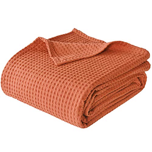 PHF 100 Cotton Waffle Weave Blanket King Size 108" x 90"Summer
