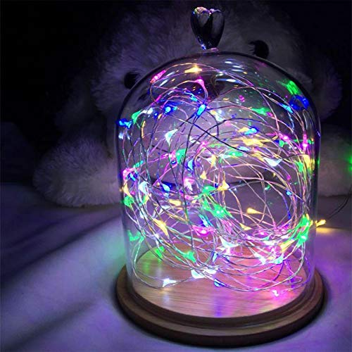 Fairy Lights 16.4ft RGB LED Twinkle Lights USB Plug String Lights for Bedroom Indoor Party Decor