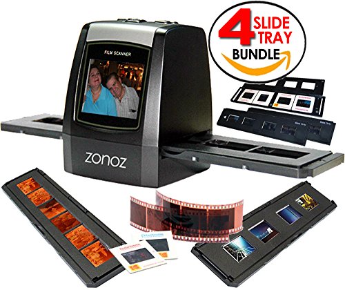 zonoz-FS-ONE-22MP-Ultra-High-Resolution-35mm-Negative-Film-Slide-Digital-Converter-Scanner-w-TV-Cable-1-Negative-Tray-4-Slide-Trays-Worldwide-Voltage-110V240V-AC-Adapter-Bundle