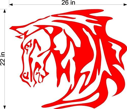 Thoroughbred Equestrian Horse Speed Tribal Animal Flames Motor Cross Street Track Motorcycle Racing Trailer Decals Stickers Mural One Color 2 Graphics AF29
