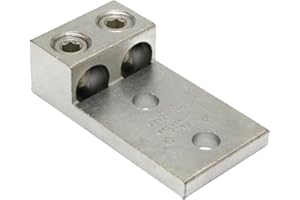Burndy K2A31U-2N Universal Terminal, 2 Conductor lugs, 6 Str. - 350 kcmil Aluminum or Copper Wire Range, 1/2" Stud Hole, 2.31" Width, 4.50" Length, 1.38" Height, 0.31" Thick, 275lb Recommended Tightening Torque