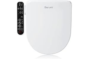 BARUMI BM-4001 Round Bidet Toilet Seat, Smart Heated Seat, Air Dryer, Warm Water & Pressure Control, Self-Cleaning, Child & Eco Mode, Self Cleaning -SS Spray Nozzle with Massage, Soft Close Lid