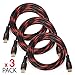 BAM 3 Pack High Speed 4K HDMI Cables - 15' Long primary