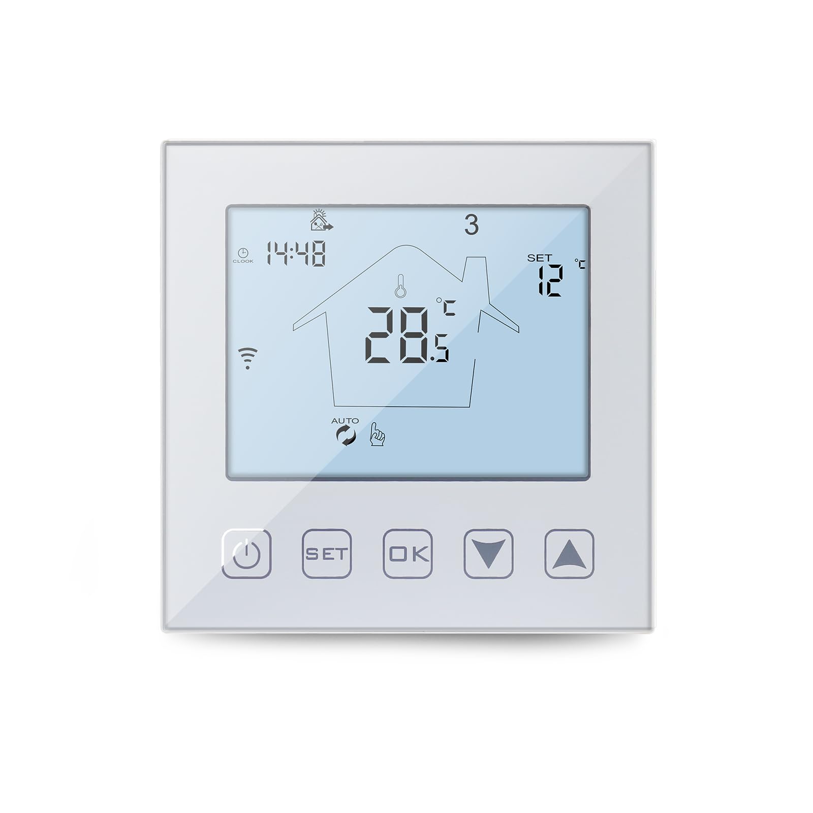 KETOTEK Smart Water Underfloor Heating Thermostats WiFi 3A Compatible with Alexa, Room Thermostat Programmable for Floor Heating Water, Flooring Heating Smart Life/Tuya App Control