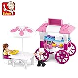 Sluban Building Block Girl's Dream of Bread Dining Car B0522 78pcs 2dolls