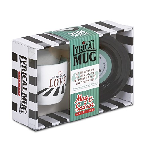 Lyrical Mug – Ensemble-cadeau de Tasse et Soucoupe Céramique avec paroles de chanson « Amour2 » – John Lennon & Paul McCartney – Autorisé par SONY / ATV – thumbs up! – 1001708 - Les Beatles, Paul McCartney, John Lennon, RIngo Starr, George Harrison Lyrical Mug - Ensemble-cadeau de Tasse et Soucoupe Céramique avec paroles de chanson "Amour2" - John Lennon & Paul McCartney - Autorisé par SONY / ATV - thumbs up! - 1001708 – Image 6