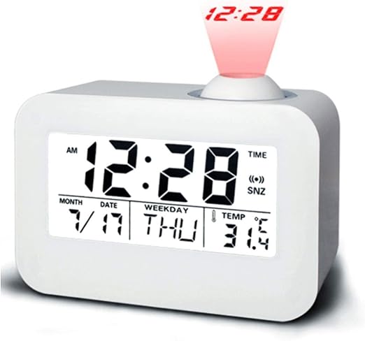 Felicipp Projection Alarm Clock Talking Clock Ceiling Light Clocks