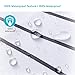 BUZIO Line Pattern Shower Curtain with 12 Curtain Hooks for Bathroom Waterproof, 72 x 72 Inches, White