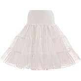 Plus Size Vintage Rockabilly Skirt Women's 50s Petticoat Crinoline Underskirt Beige