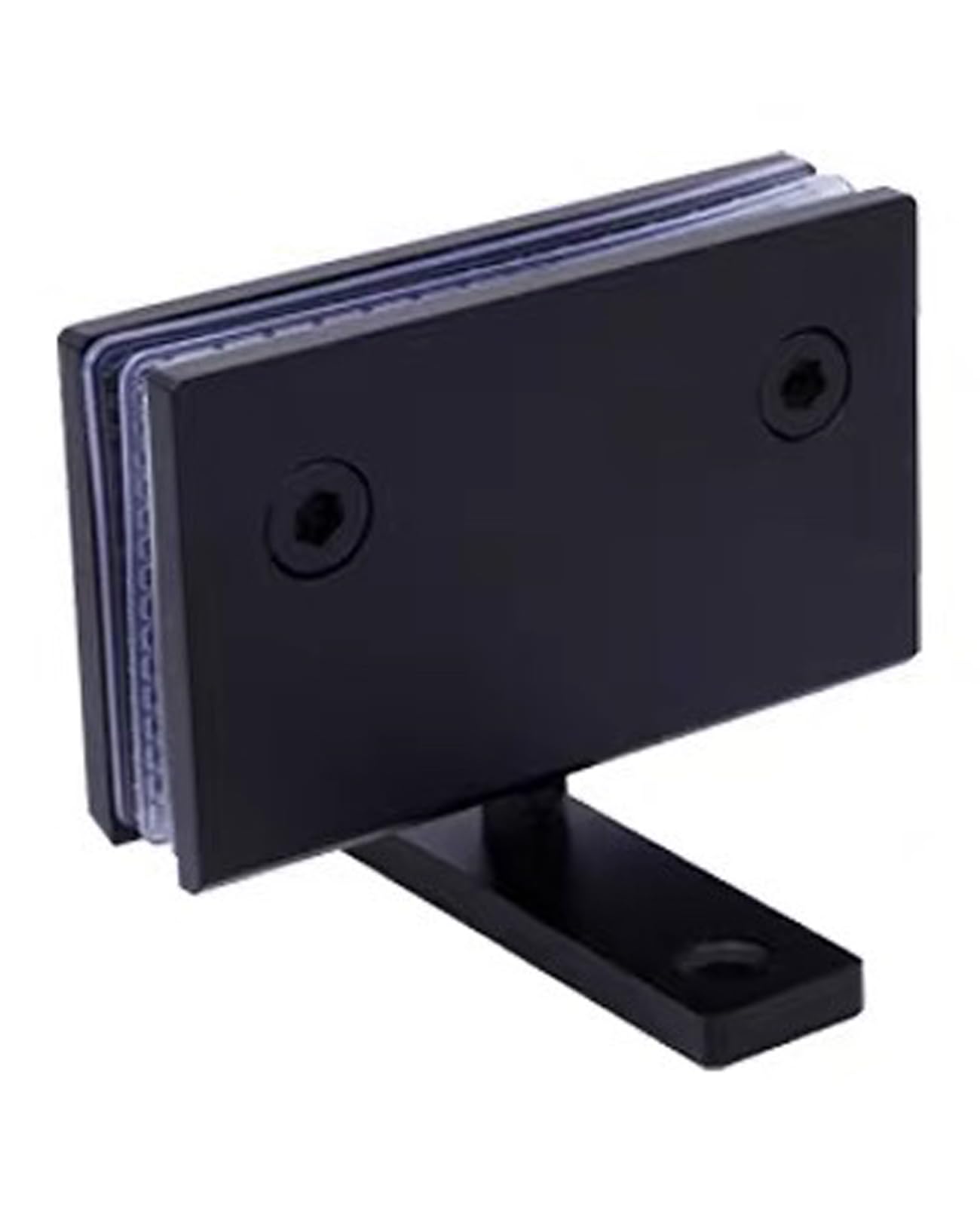 WANLIAN Heavy Duty 360 Degree Glass Door Cupboard Showcase Cabinet Clamp Glass Shower Doors Hinge Replacement Parts Wall-to-Glass 304 Stainless Steel Black