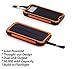 Solar Chargers 30,000mAh, Dualpow Portable Dual USB Solar Battery Charger External Battery Pack Phone Charger Power Bank with Flashlight for Smartphones Tablet Camera (0RANGE)