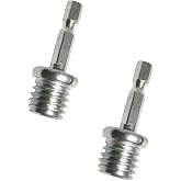 Qocuchu 2 PCS 5/8"-11 Male Thread to 1/4" Hex Shank Adapter | 5/8&rdquo;-11 UNC Thread to 1/4" Hex Shank,High-Speed Steel Threaded Drill Adapter for Die Grinder Bits,Drills &amp; Drill Press