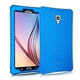 Fintie Silicone Case for Samsung Galaxy Tab A 8.0 2017 Model T380 / T385, Light Weight Shock Proof Silicone Cover [Anti Slip] [Kids Friendly] for Galaxy Tab A 8.0 Inch SM-T380/T385 2017 Release, Blue