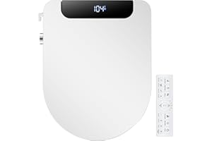 IYTATA Electric Bidet Toilet Seat, Warm Water with Air Dryer, Heated Seat and Slow Close Lid, Front and Rear Wash, LED Nightl