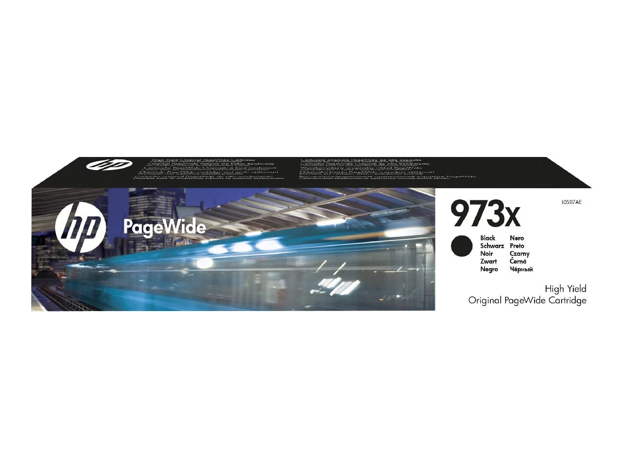 HP L0S07AE 973X High Yield Original PageWide Cartridge, Black, Single Pack