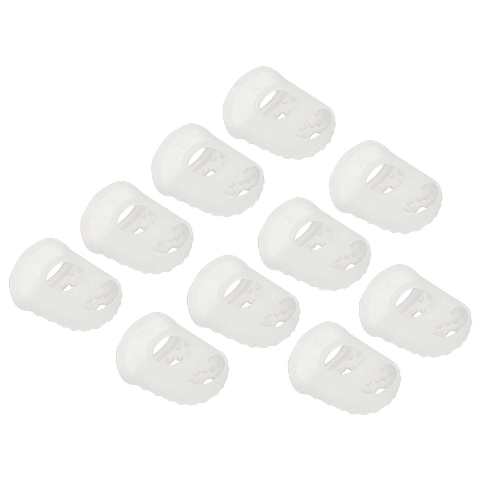 PATIKIL Finger Tips Anti Slip Fingertip Protector, 20 Pack 28mm Silicone Finger Guard for Paper Sorting Sewing Guitar Playing, Transparent M Size