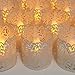 Votive Candle Holders - Flameless Tea Light Votive Wraps- 48 Ivory Colored Laser Cut Decorative Wraps Flickering LED Battery Tealight Candles (not Included) - Frux Home and Yard