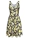 TAM WARE Womens Casual Fit and Flare Floral Sleeveless Dress TWCWD054-KHAKIYELLOW-US M