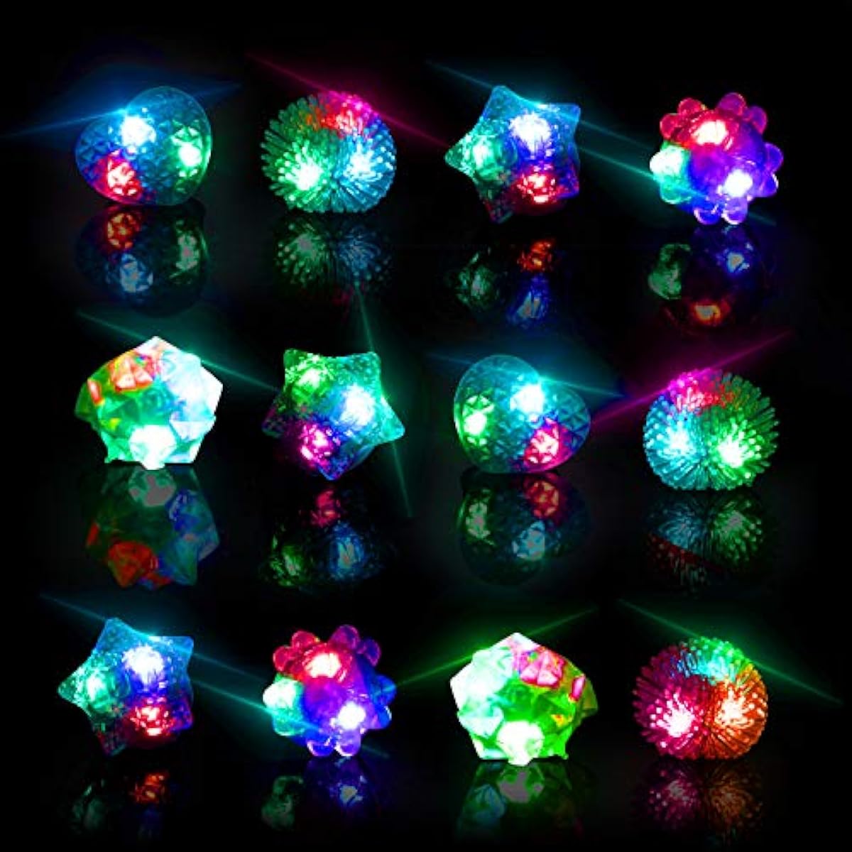 Joyin Toy 60 PC LED Light Up Glow In The Dark Party Supplies Favors For