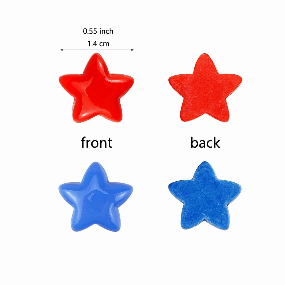 100 PCS Colorful Resin Stars Flatback No Holes Plastic Mini Star Bulk Resin Embellishments for Crafts Accessories