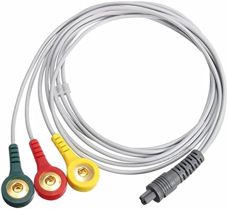 Electrode Pin Lead Cable 3 Lead Wire Cable For HEAL FORCE PRINCE 180B PC-80B Portable ECG Sensor Monitor PVC Sensors