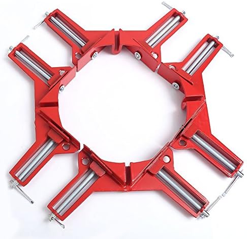 MUZUO 90 Degrees Right Angle Clamp 100mm Corner Clamp Picture Holder Woodworking Holder- 4 Pcs.